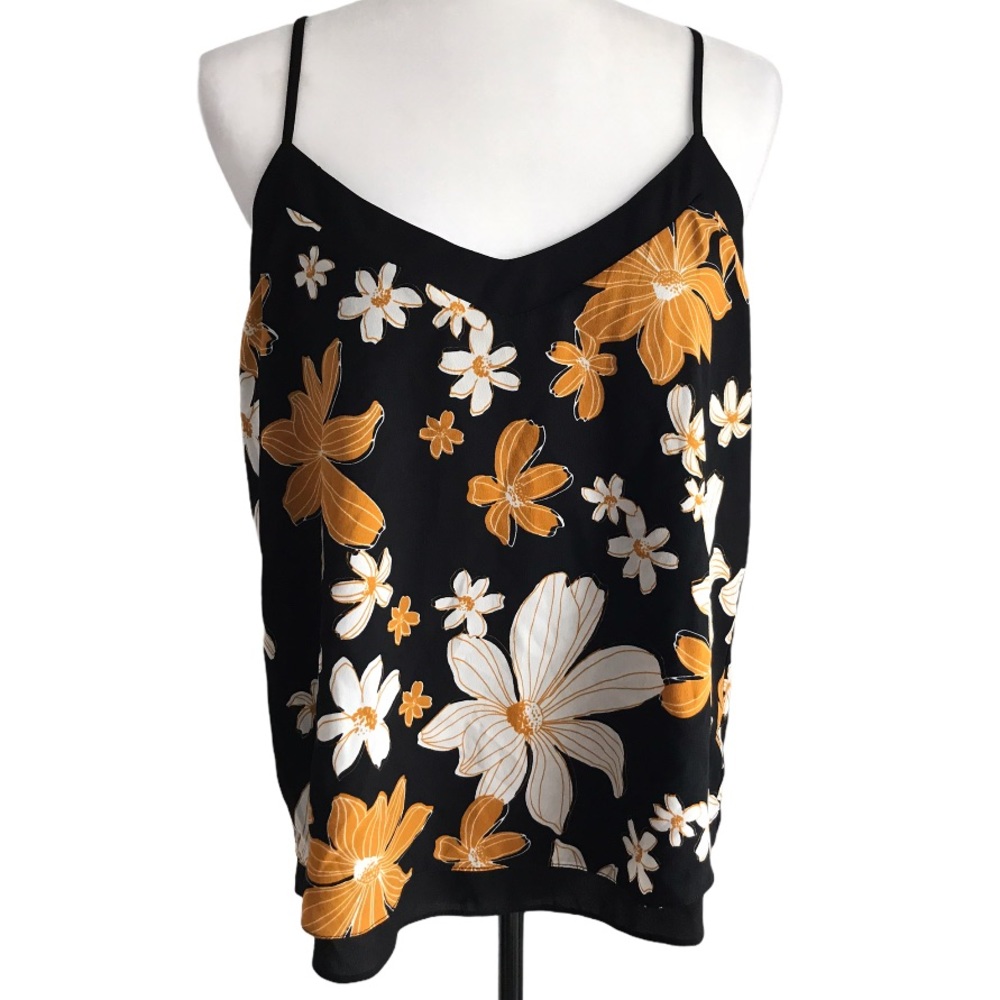 F&F Floral Spaghetti Strap Blouse Sz 6